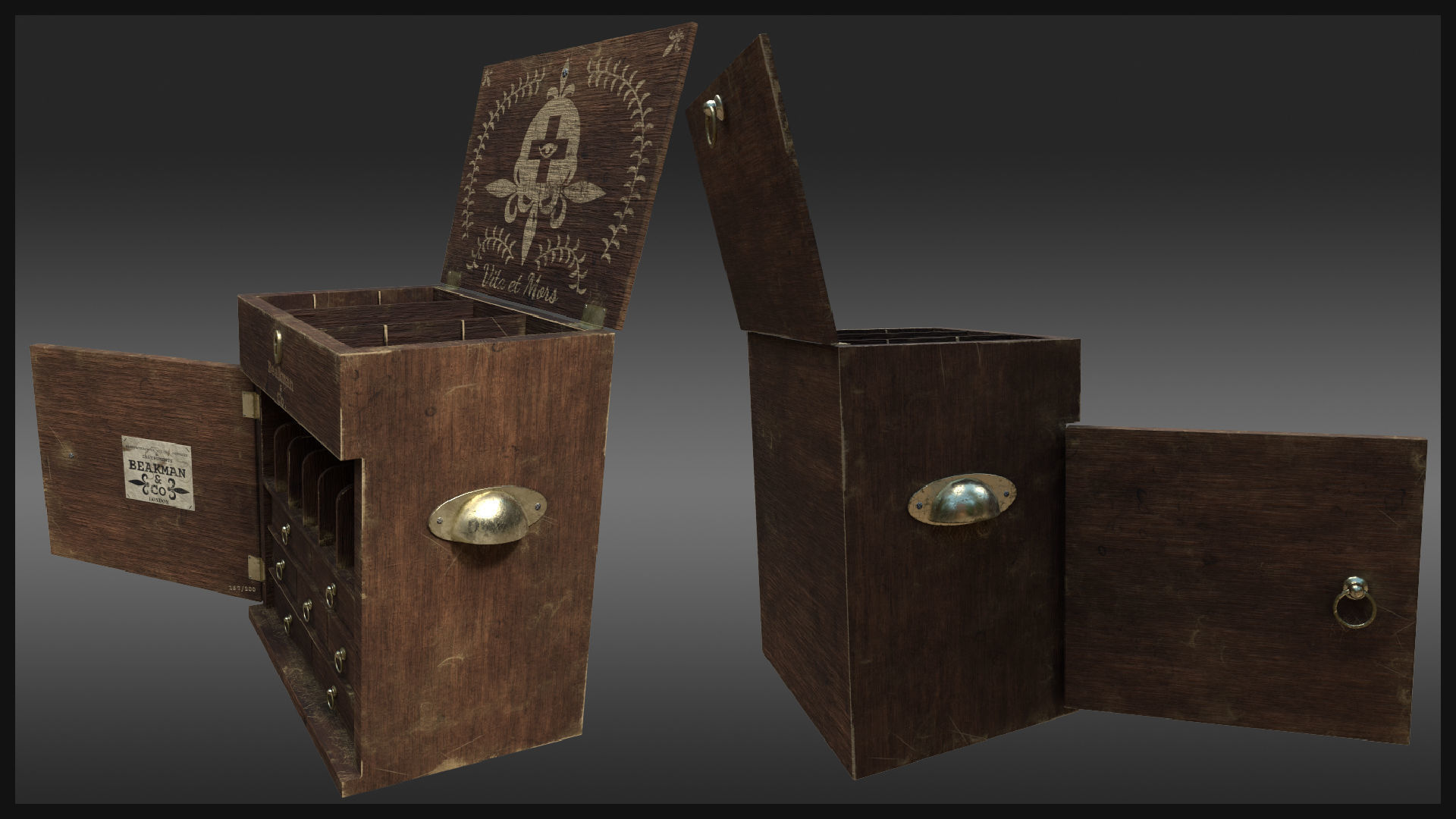 Plague Doctor Medicine Chest Low-poly 3D model_2