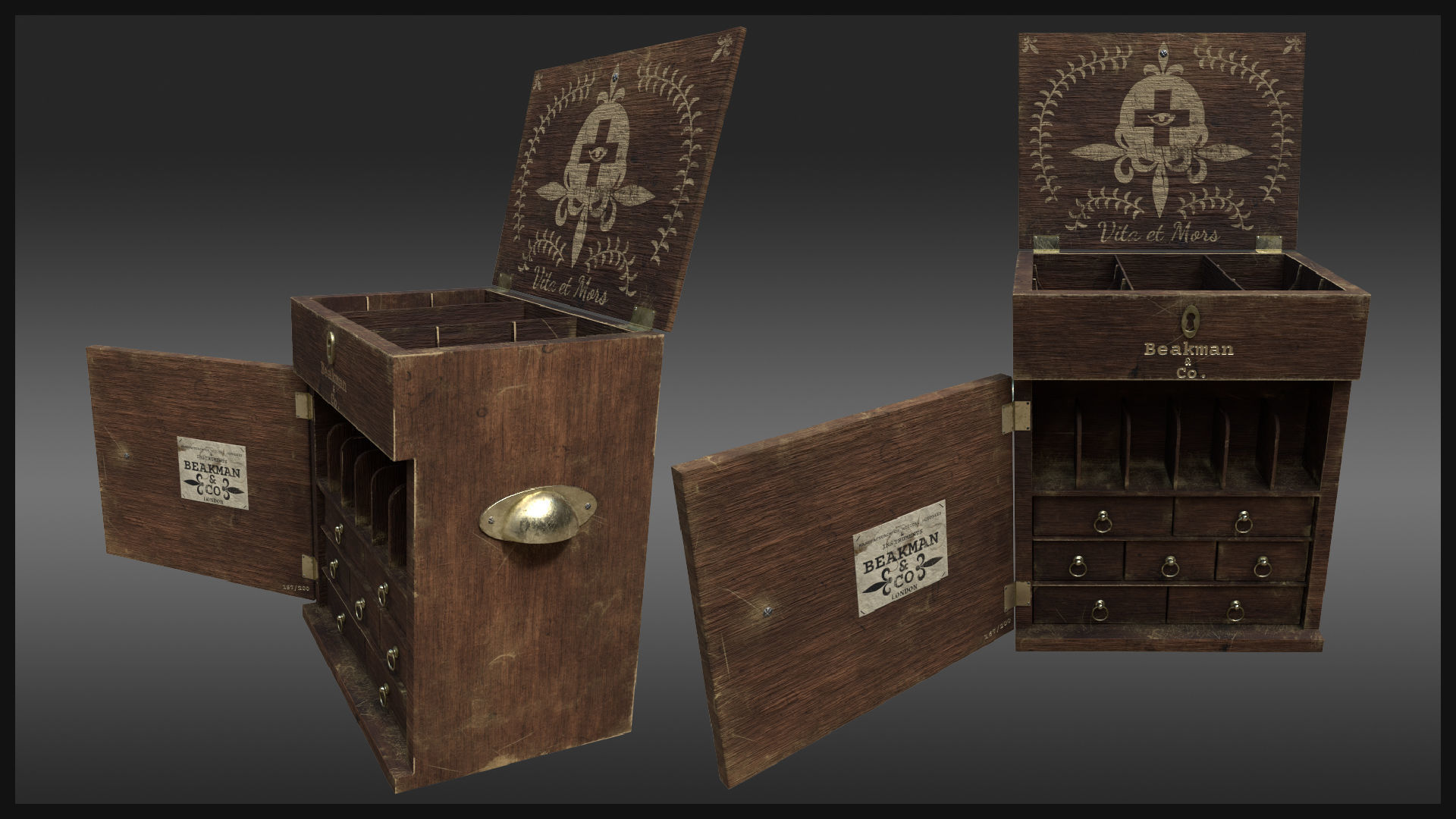 Plague Doctor Medicine Chest Low-poly 3D model_1