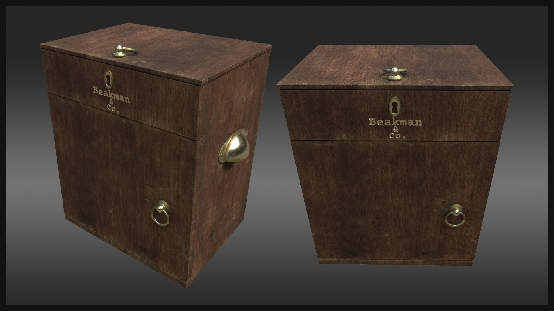 Plague Doctor Medicine Chest Low-poly 3D model_5