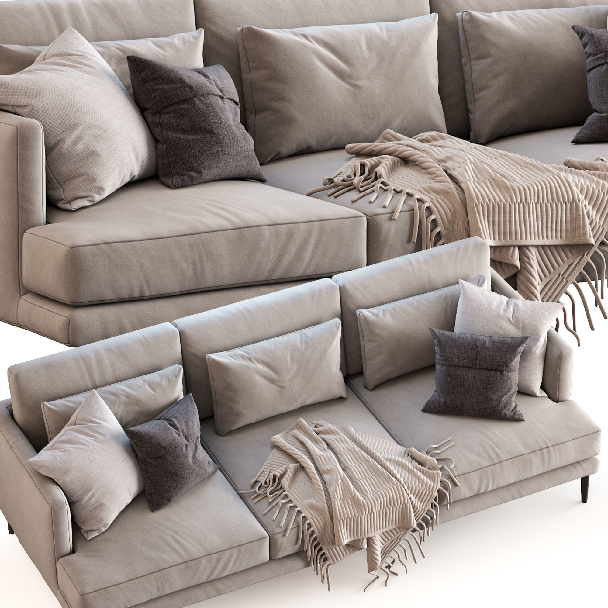 Bonaldo Sofa Paraiso 3D model_2