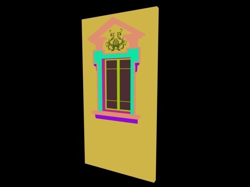 Classic 5 window 3D model_3