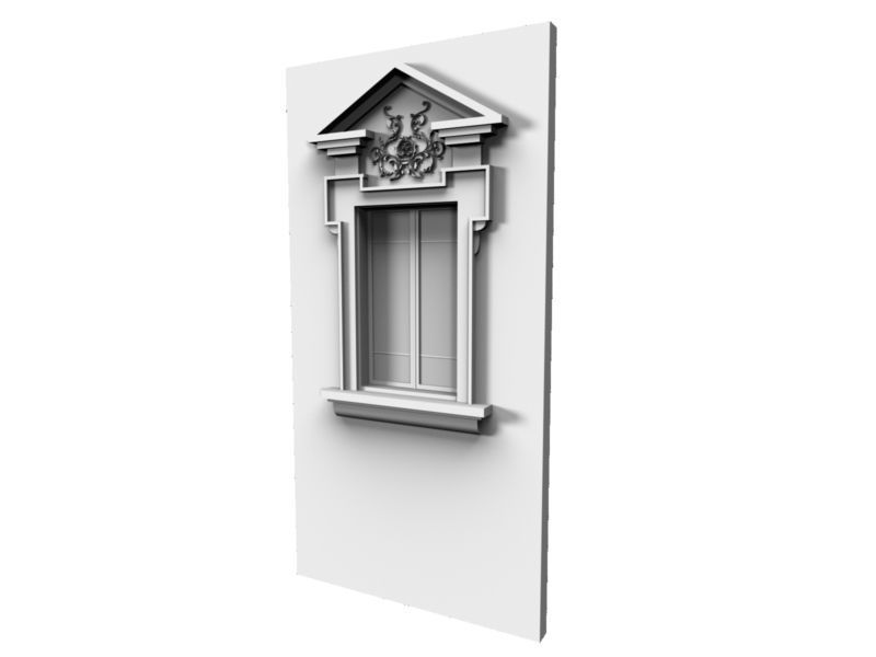 Classic 5 window 3D model_2