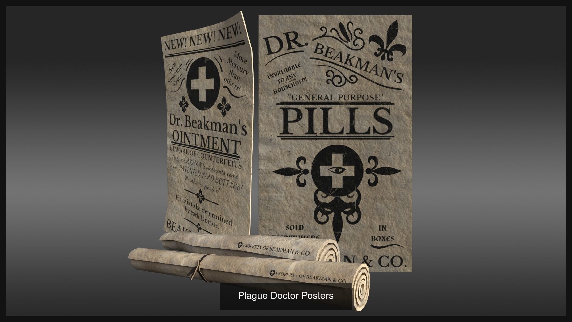 Victorian Plague Doctor 3D Model Collection_12