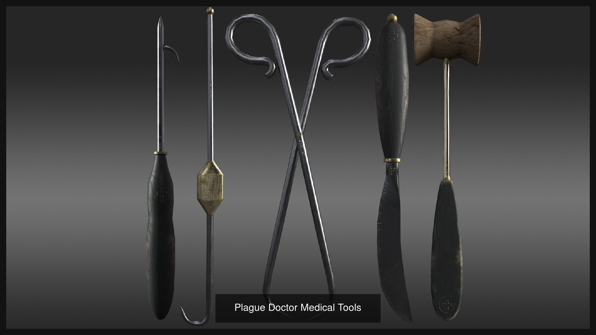 Victorian Plague Doctor 3D Model Collection_8