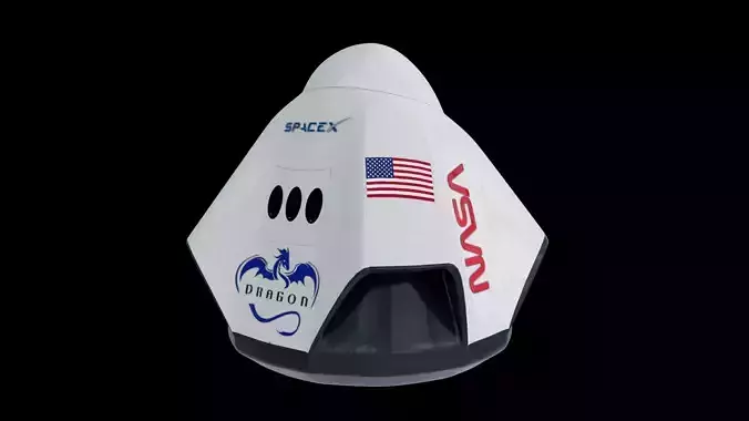Space X Dragon 2 3D model Space X Dragon 2 3D model