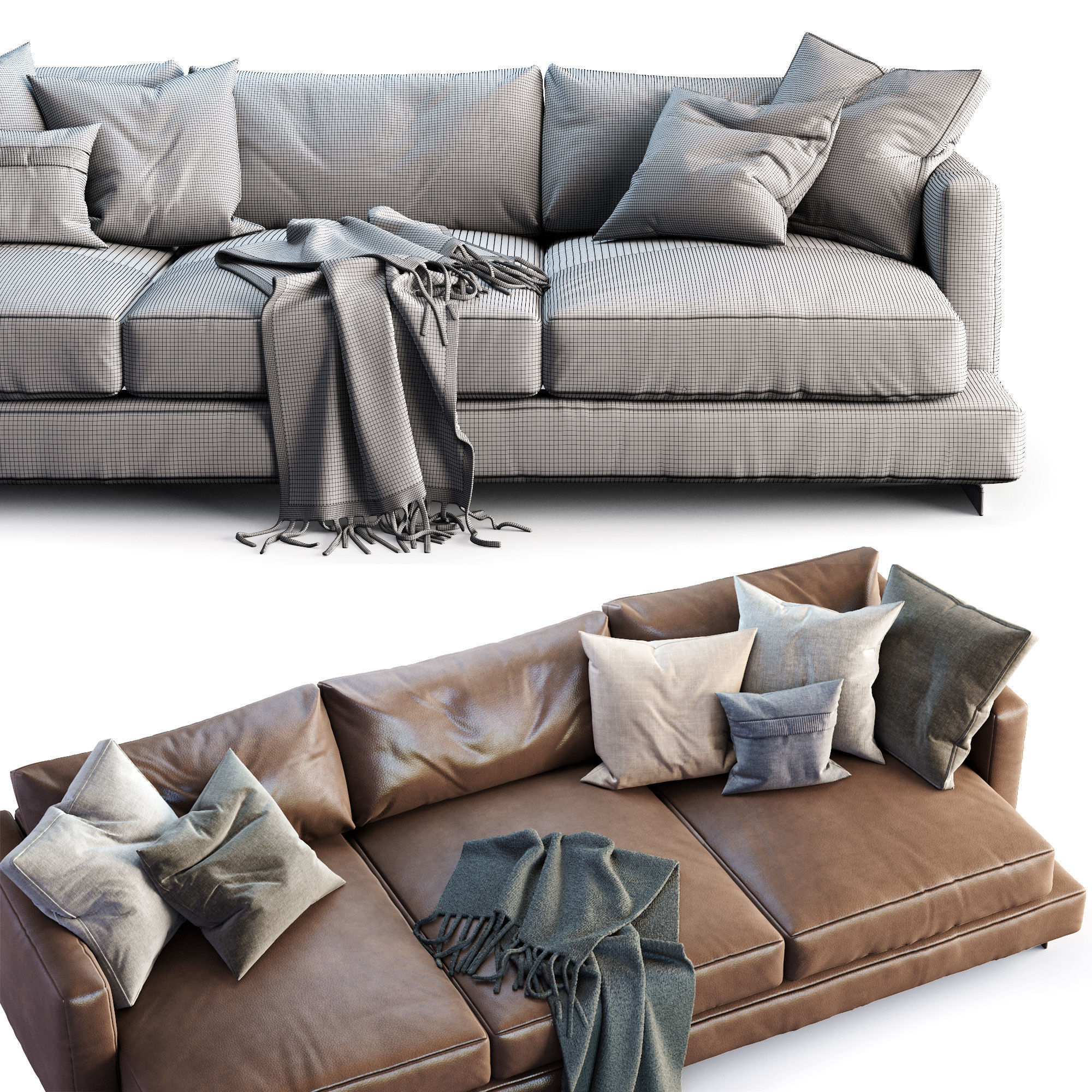 Flexform Long Island 3D model_2