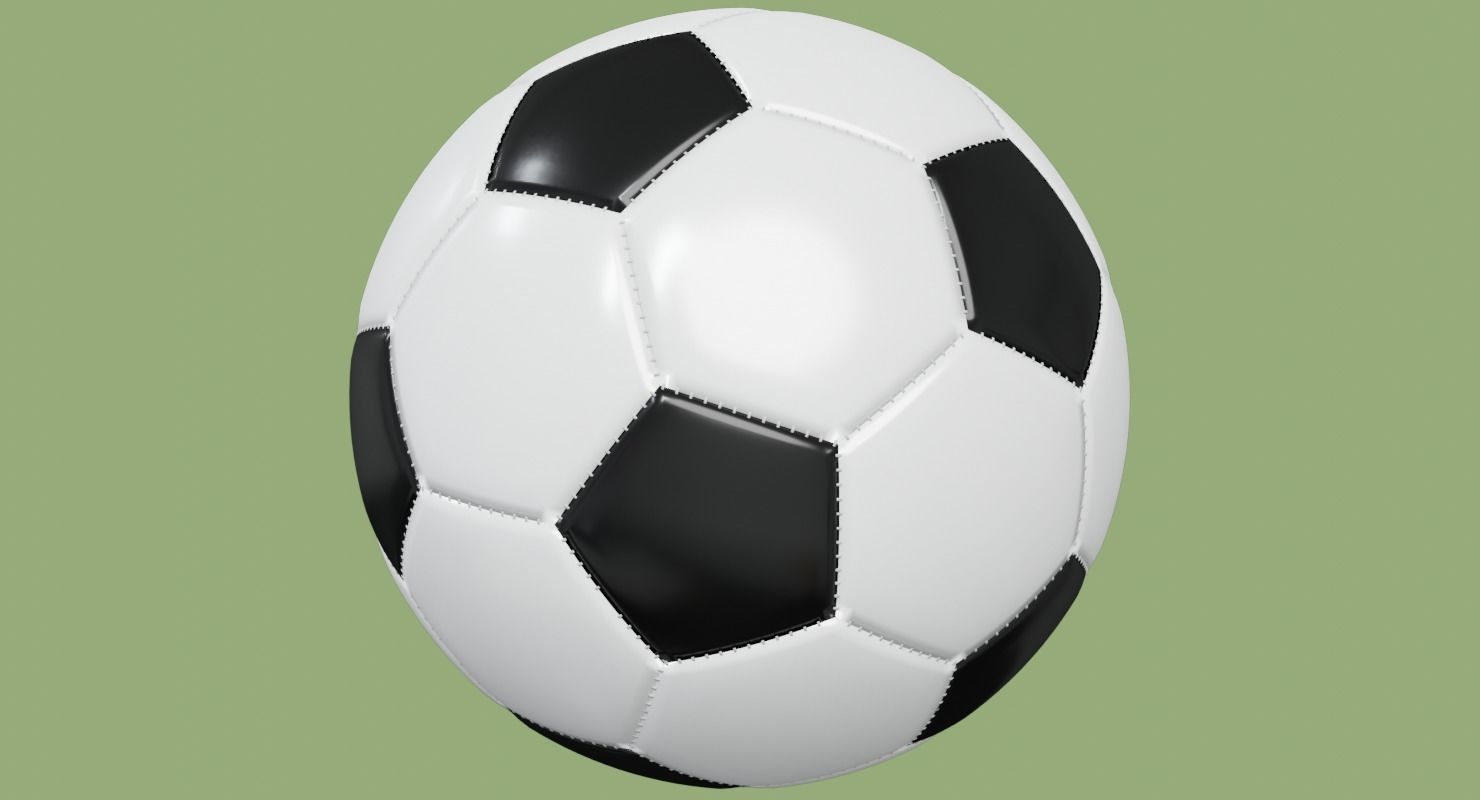 Soccer ball in Blender and other formats 3D model_16