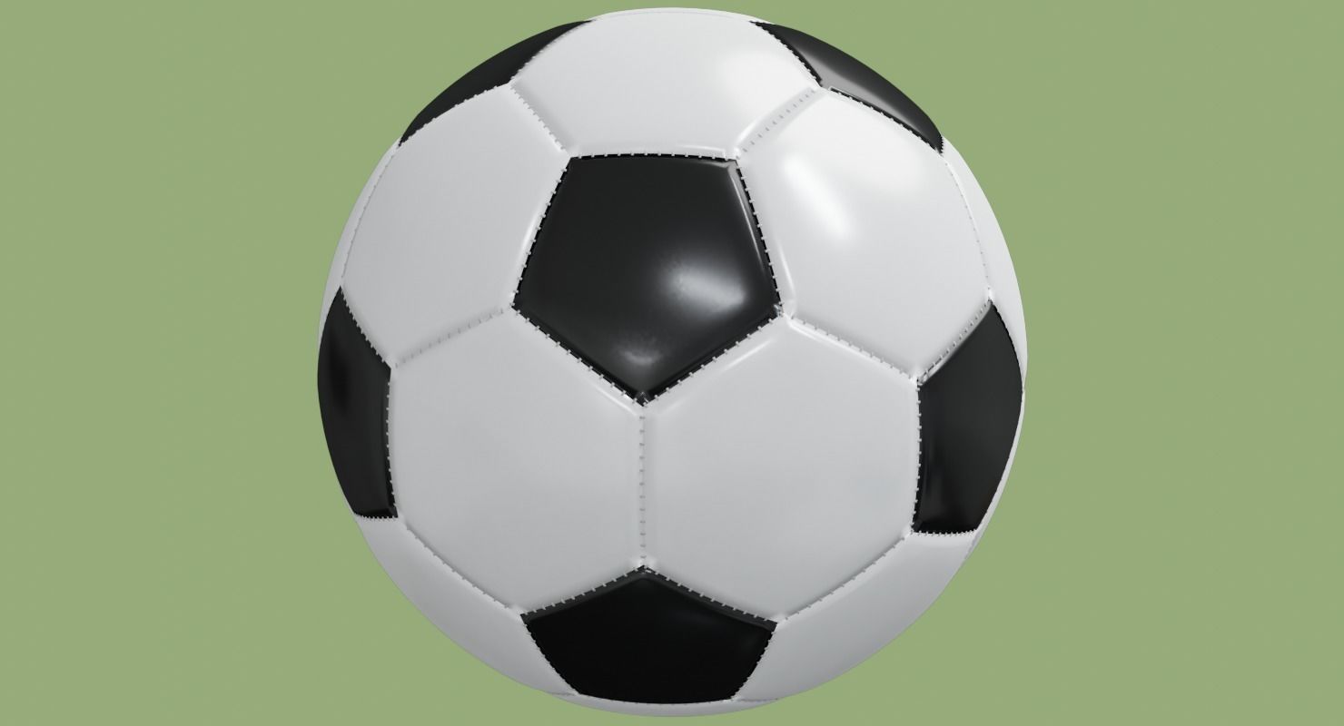 Soccer ball in Blender and other formats 3D model_63
