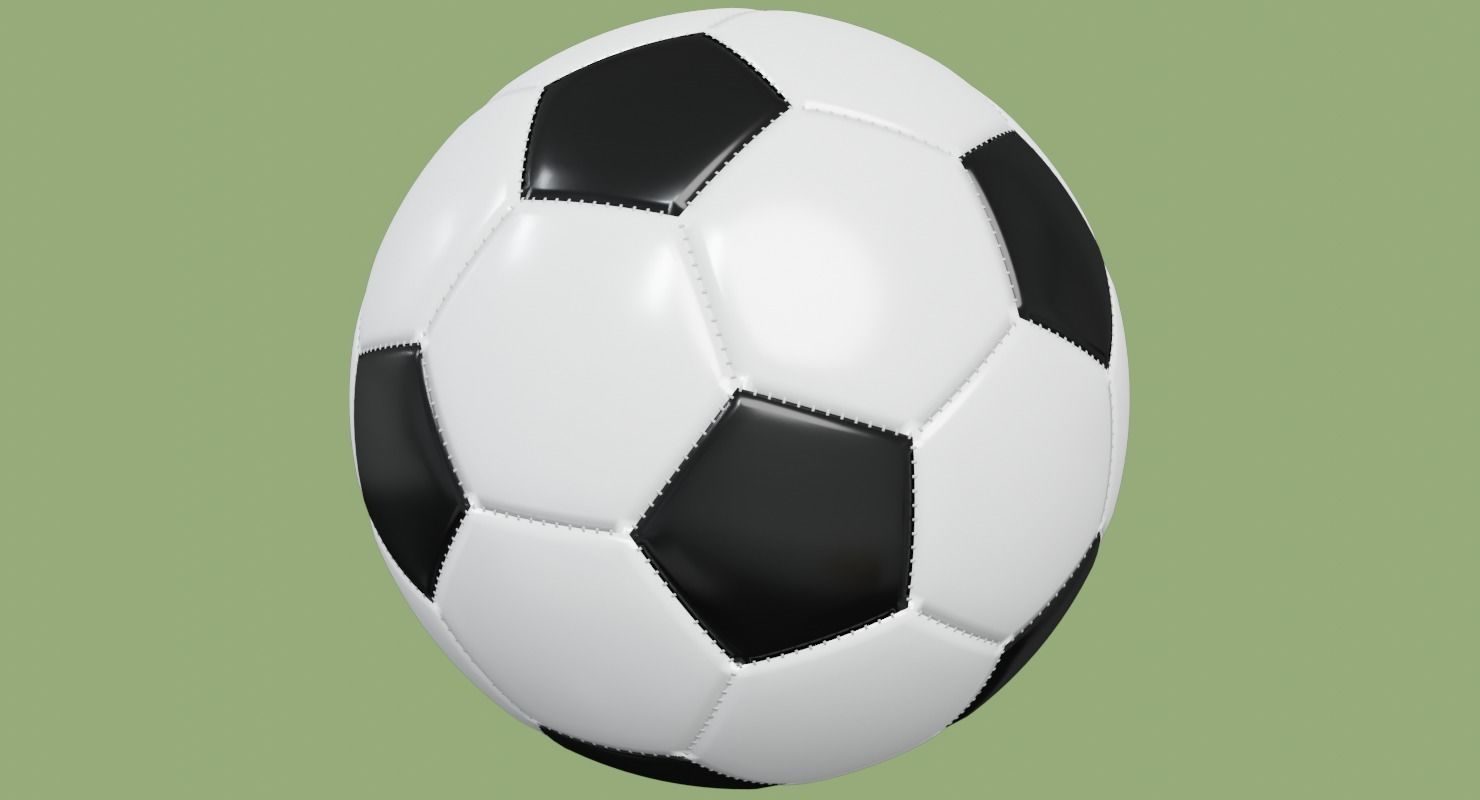 Soccer ball in Blender and other formats 3D model_14