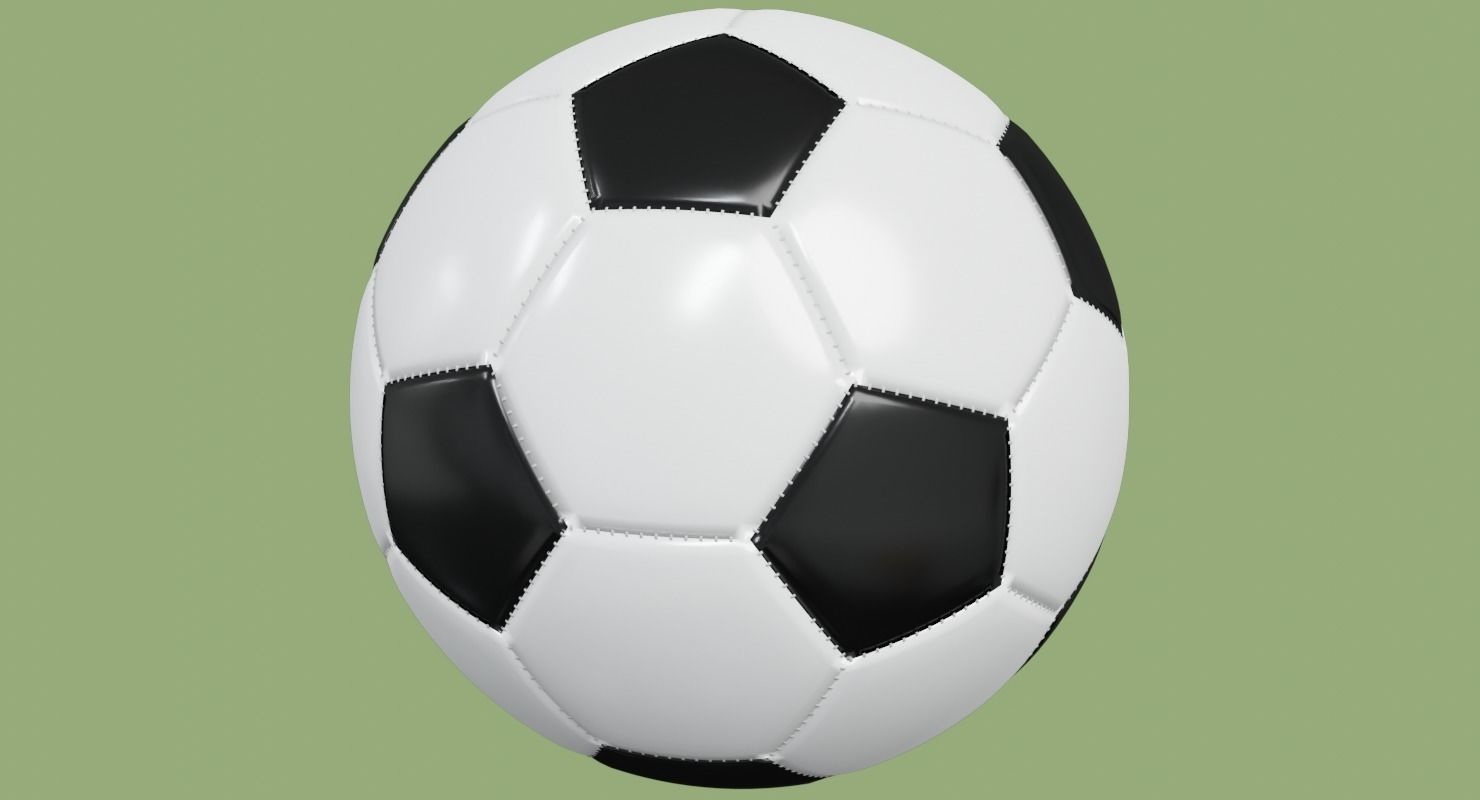 Soccer ball in Blender and other formats 3D model_11