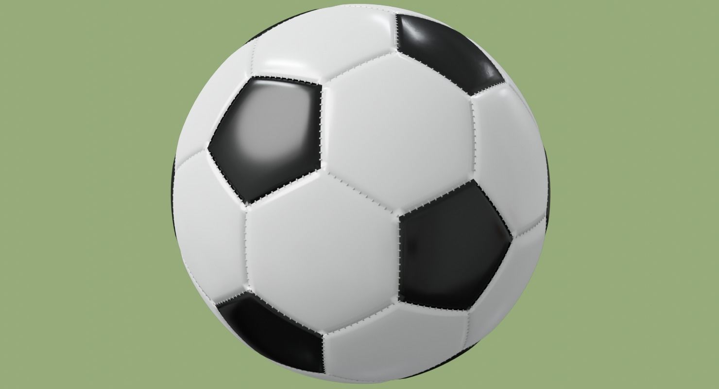 Soccer ball in Blender and other formats 3D model_33