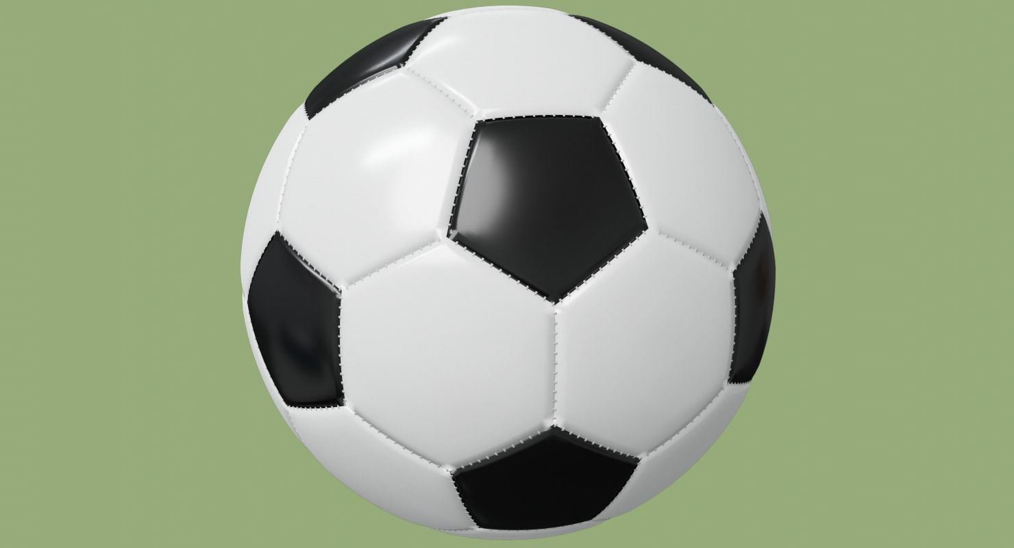 Soccer ball in Blender and other formats 3D model_25