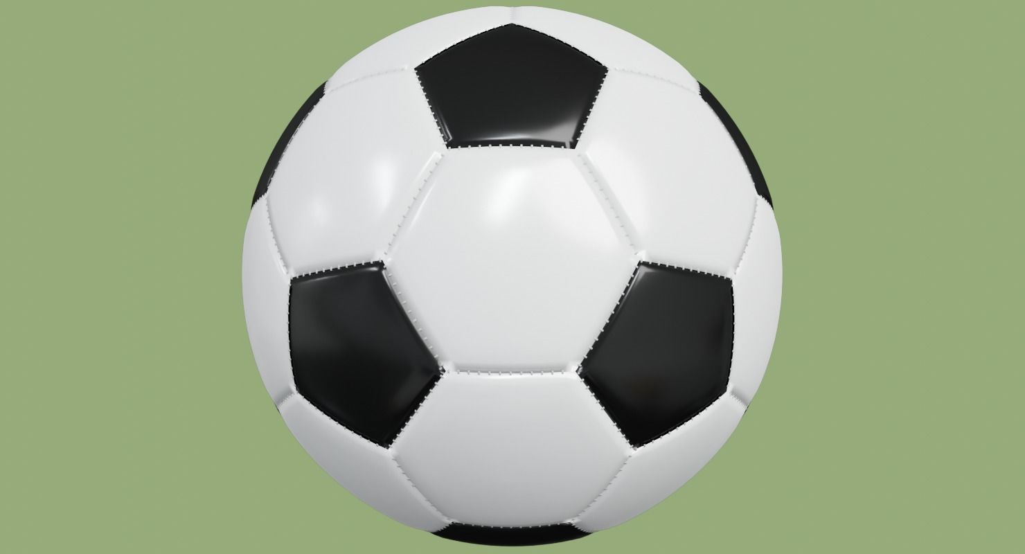 Soccer ball in Blender and other formats 3D model_9