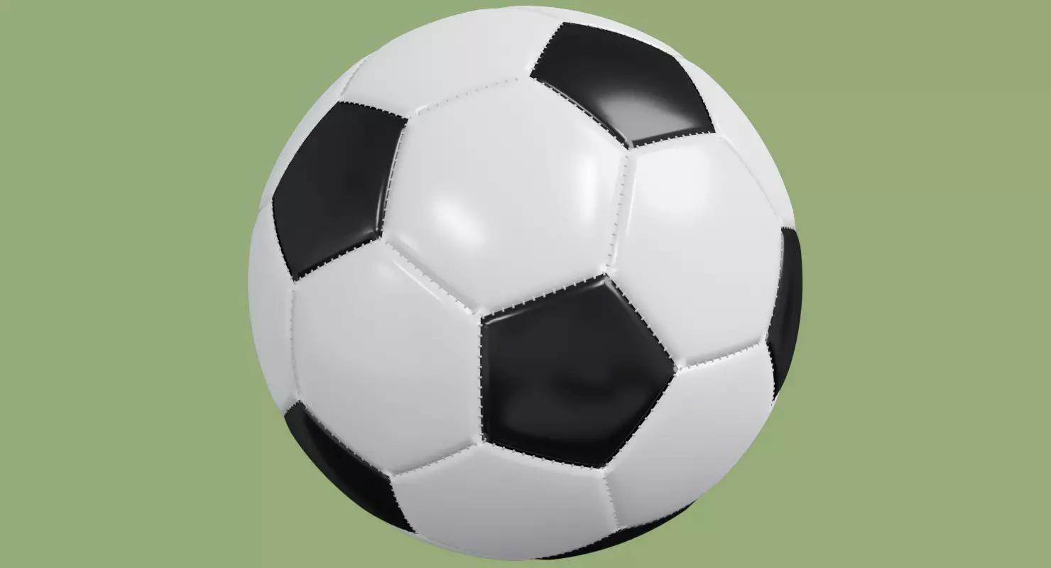 Soccer ball in Blender and other formats 3D model_0