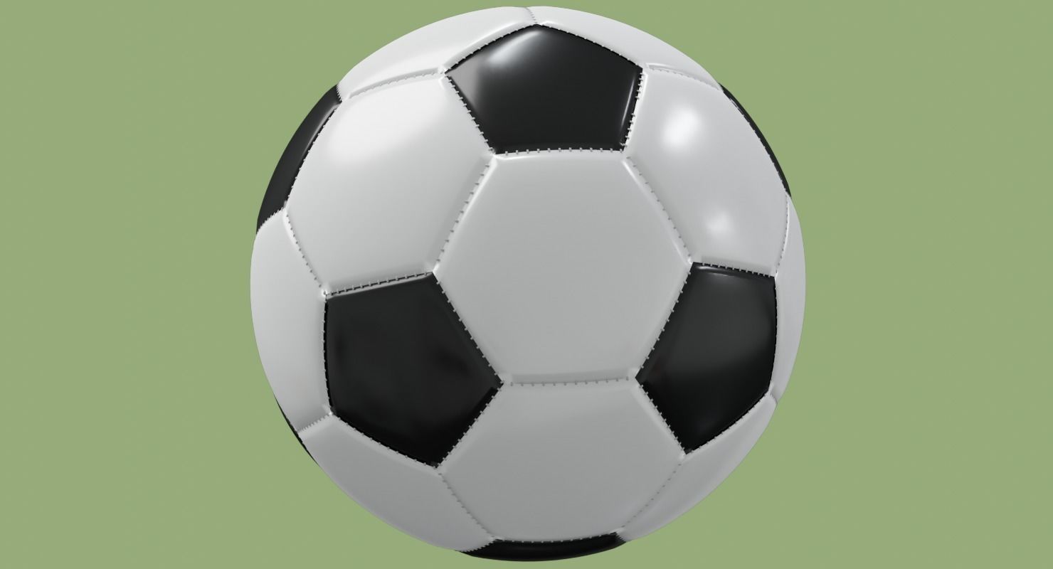 Soccer ball in Blender and other formats 3D model_43