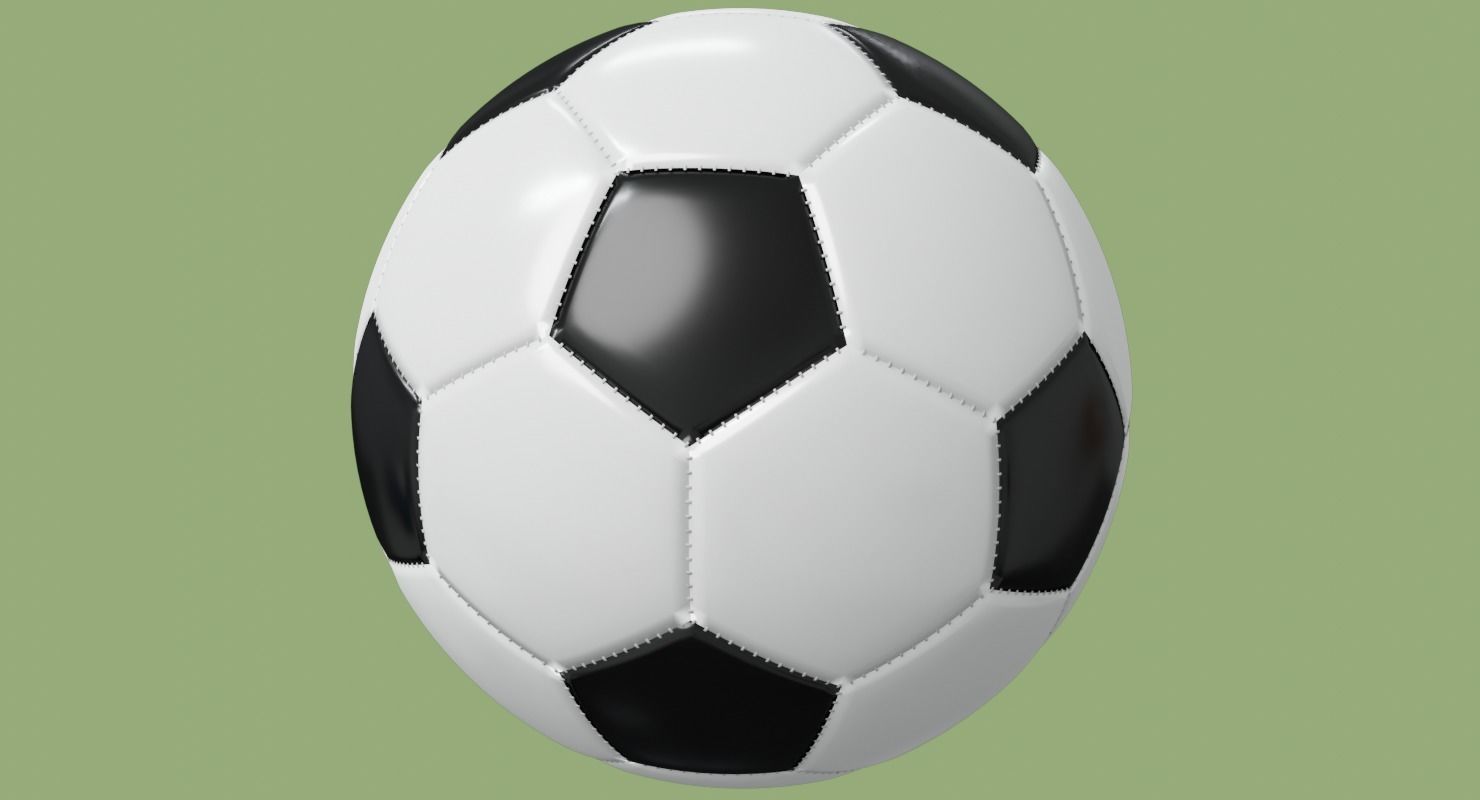 Soccer ball in Blender and other formats 3D model_28