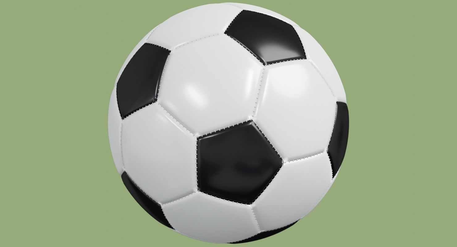 Soccer ball in Blender and other formats 3D model_2