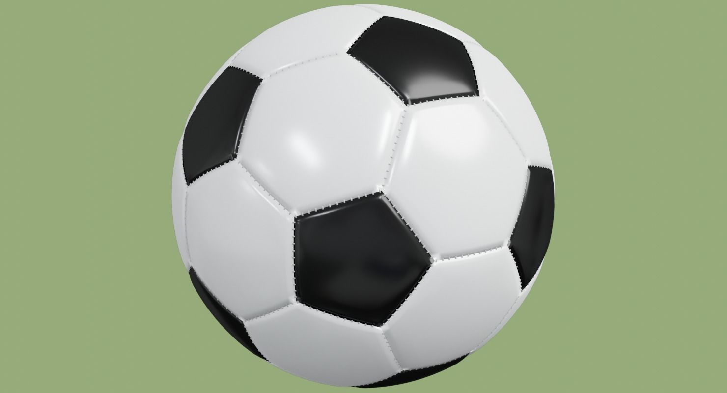 Soccer ball in Blender and other formats 3D model_3
