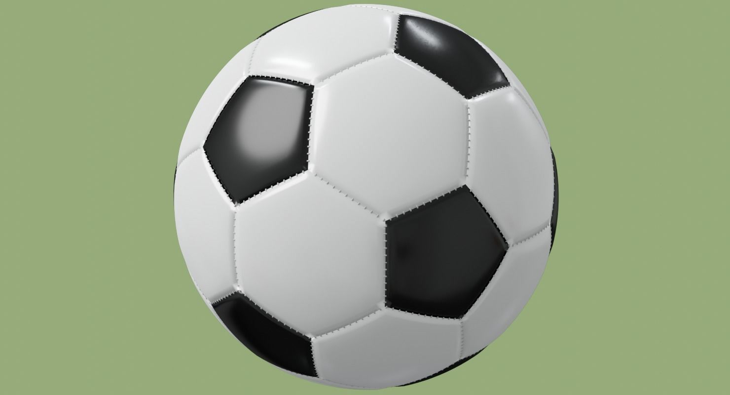 Soccer ball in Blender and other formats 3D model_34