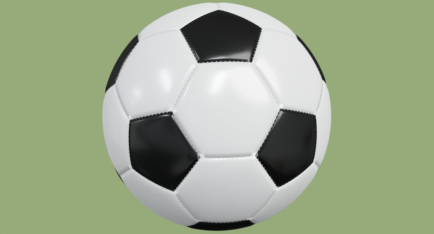 Soccer ball in Blender and other formats 3D model_8