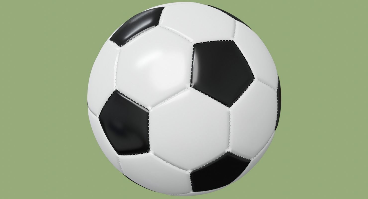 Soccer ball in Blender and other formats 3D model_22
