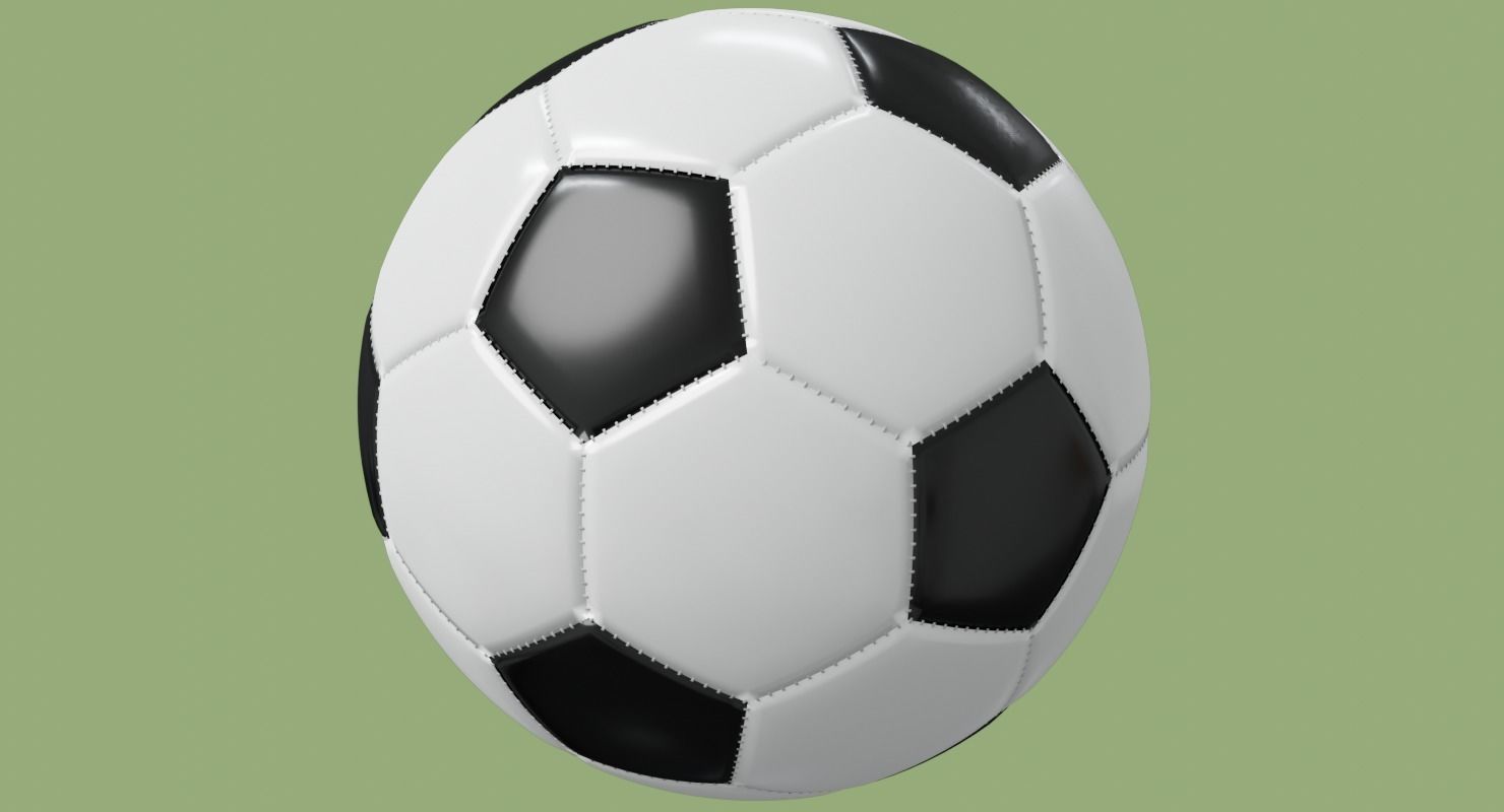 Soccer ball in Blender and other formats 3D model_31