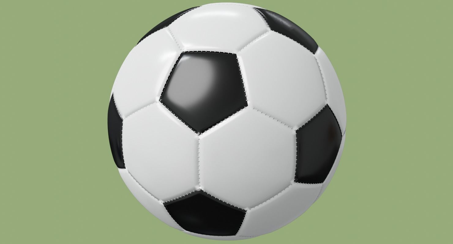 Soccer ball in Blender and other formats 3D model_29