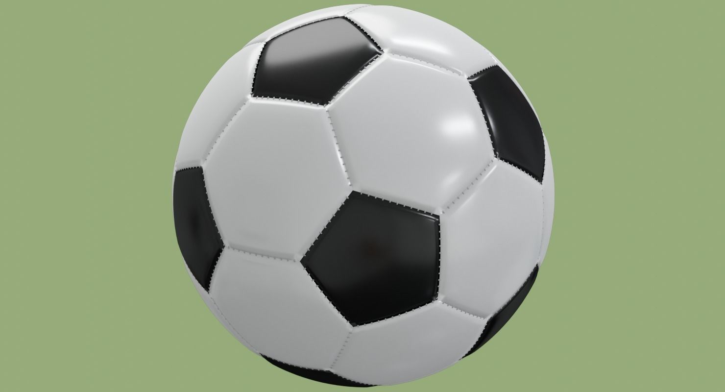 Soccer ball in Blender and other formats 3D model_50