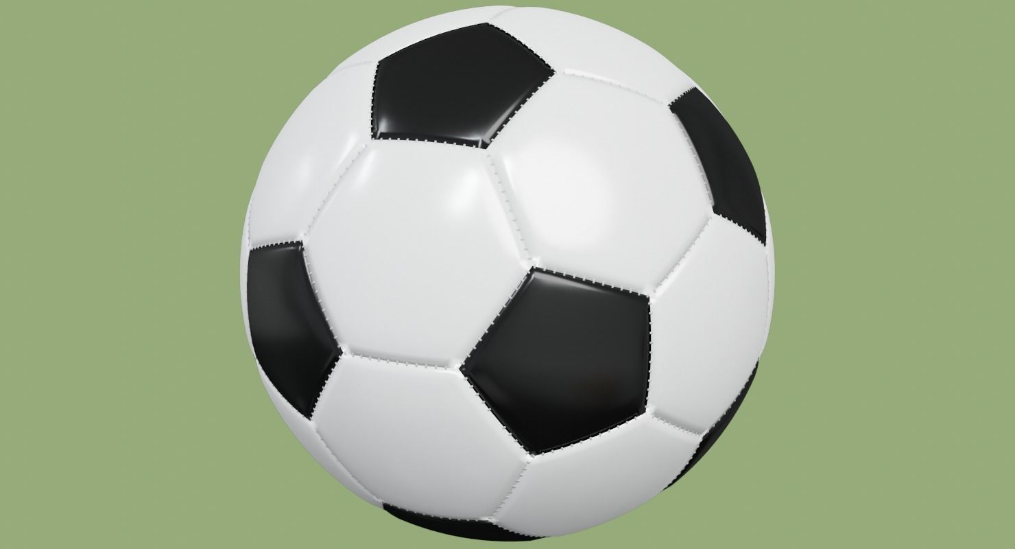 Soccer ball in Blender and other formats 3D model_13