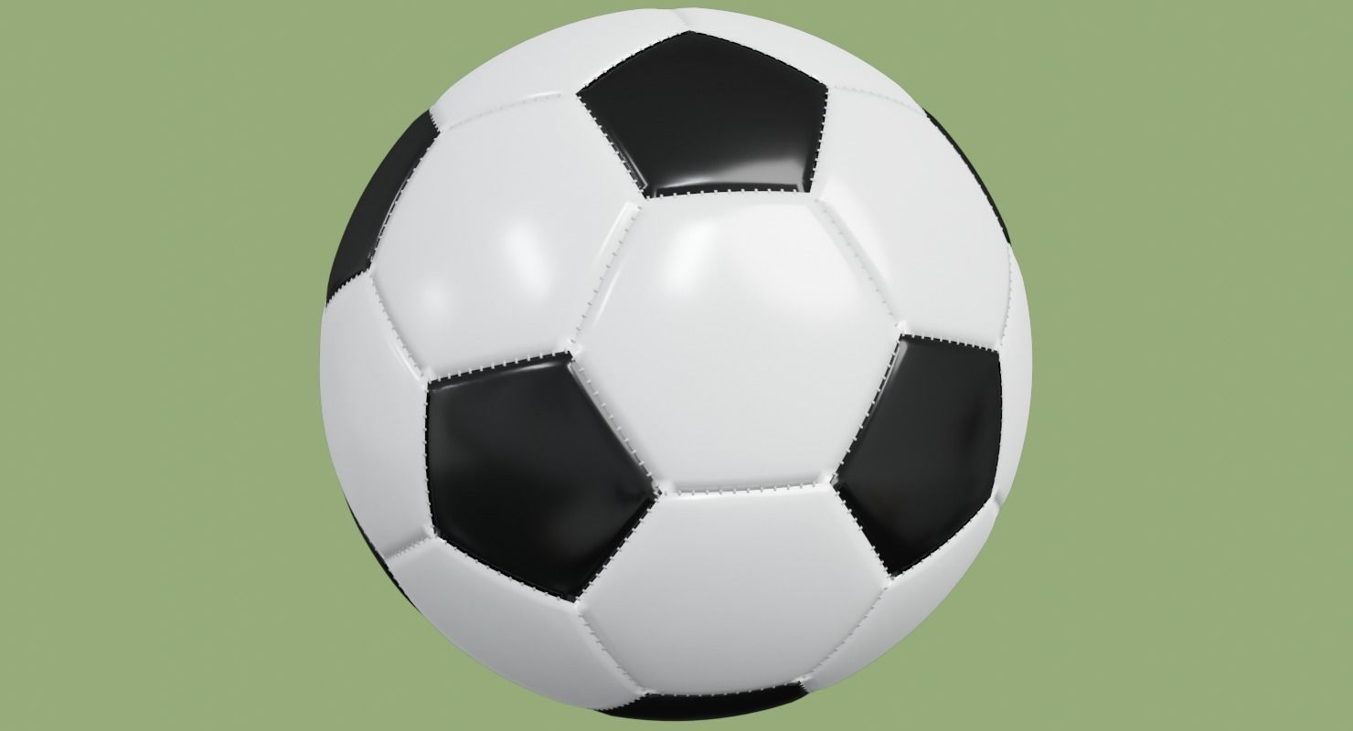 Soccer ball in Blender and other formats 3D model_7