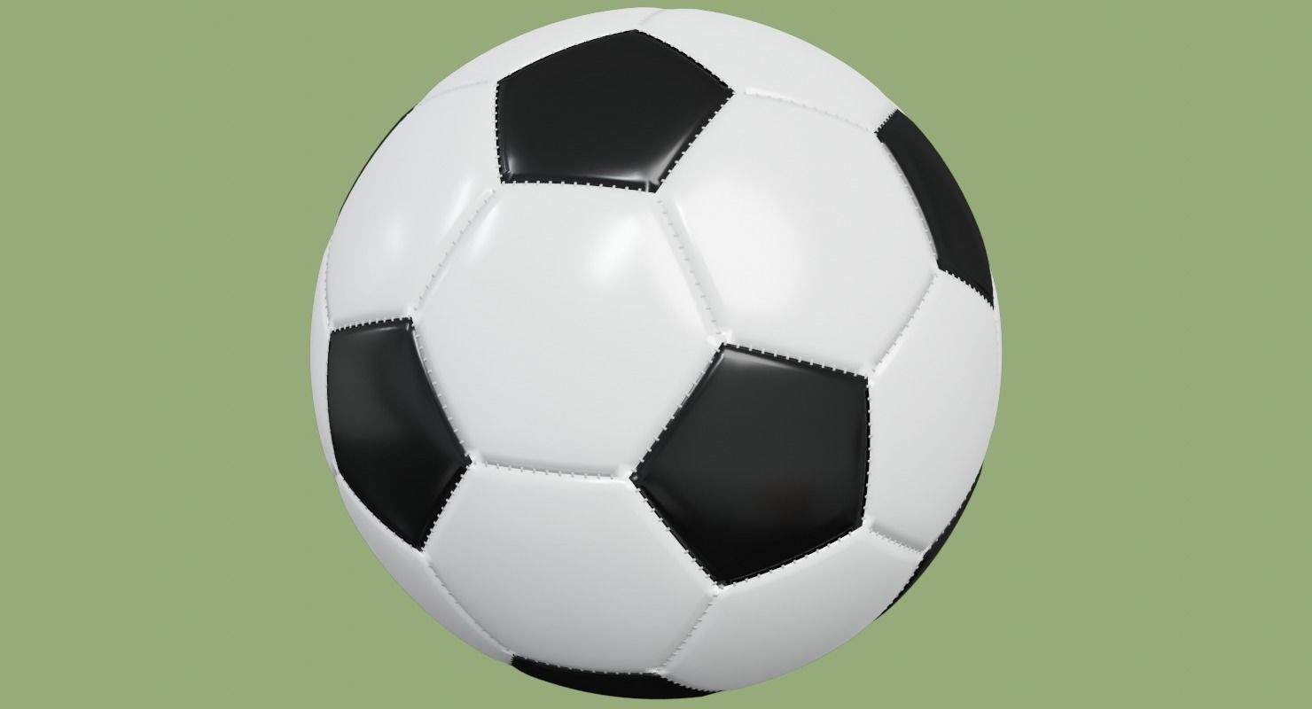 Soccer ball in Blender and other formats 3D model_12