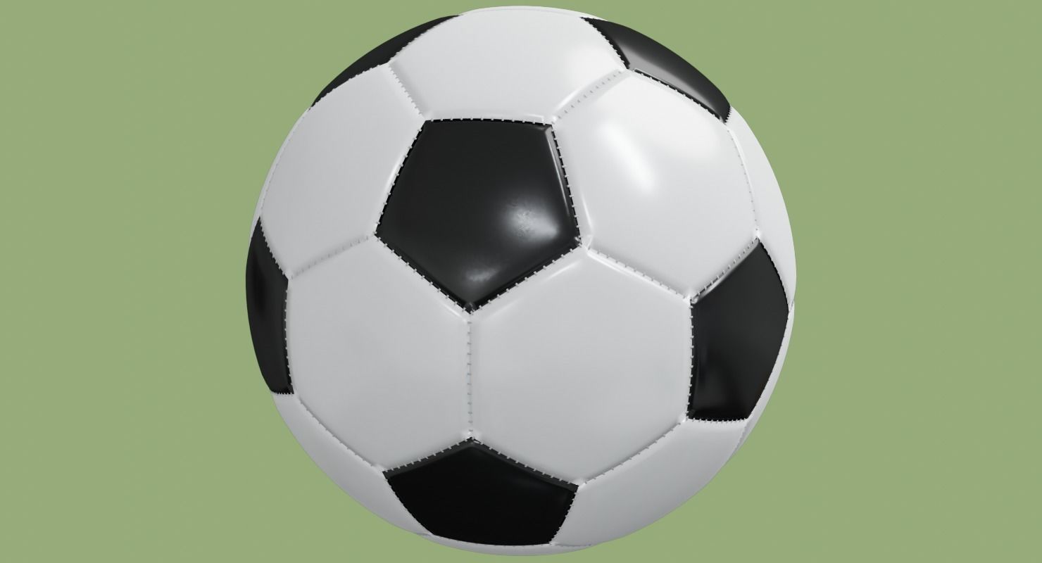 Soccer ball in Blender and other formats 3D model_64