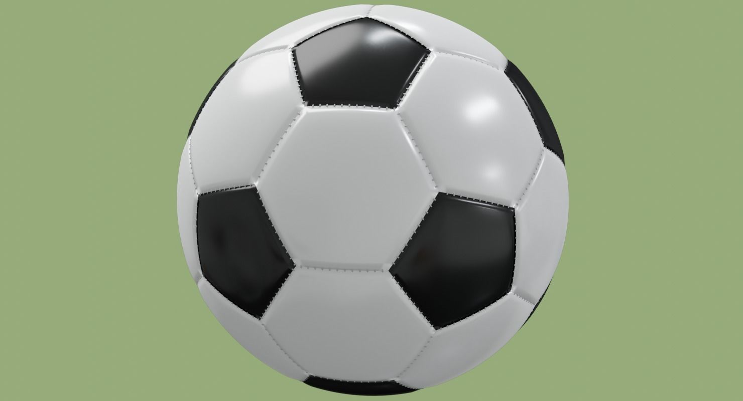 Soccer ball in Blender and other formats 3D model_46