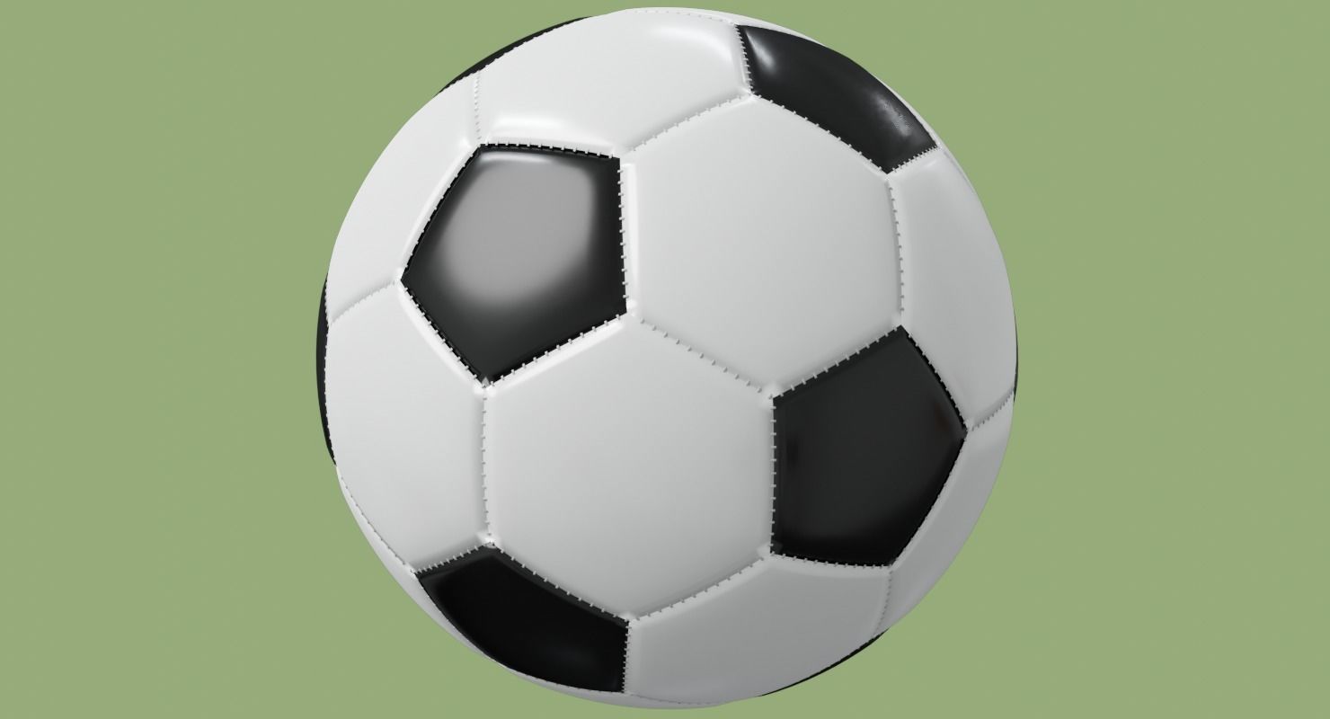 Soccer ball in Blender and other formats 3D model_32