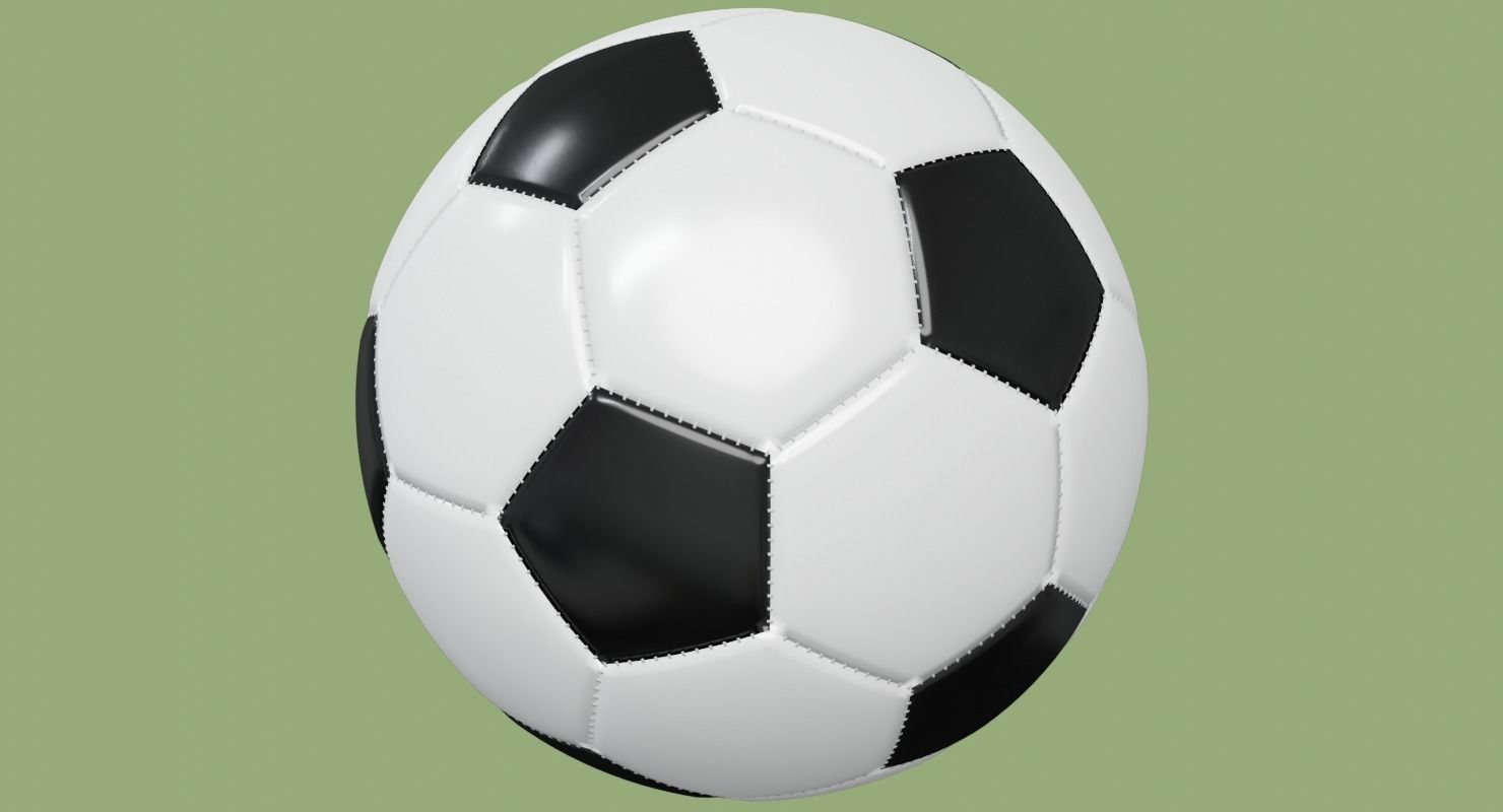 Soccer ball in Blender and other formats 3D model_18