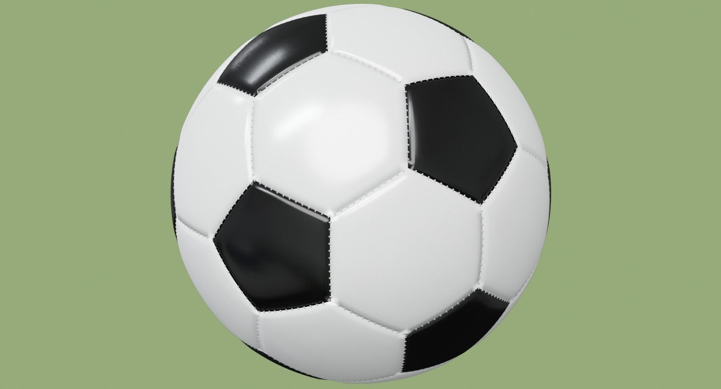 Soccer ball in Blender and other formats 3D model_20