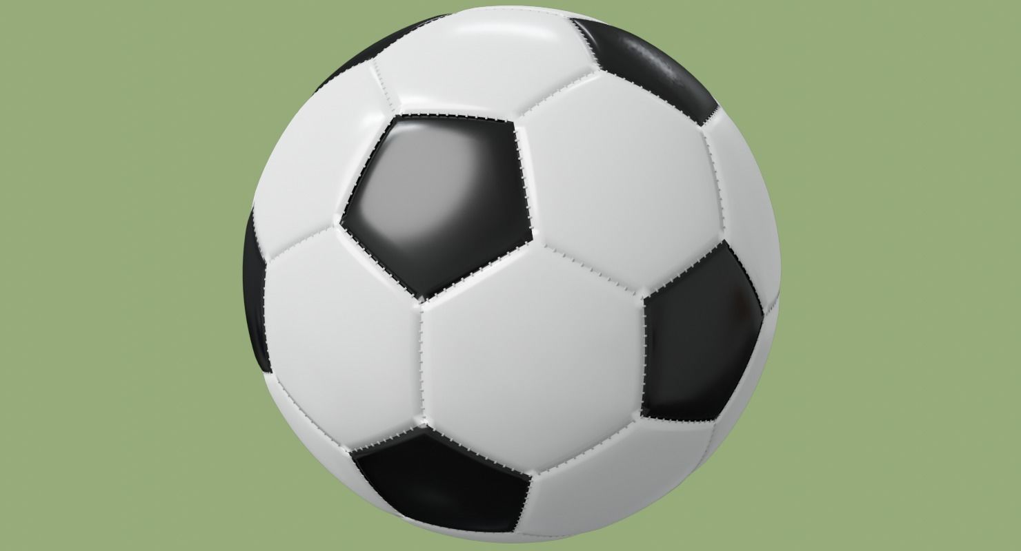 Soccer ball in Blender and other formats 3D model_30