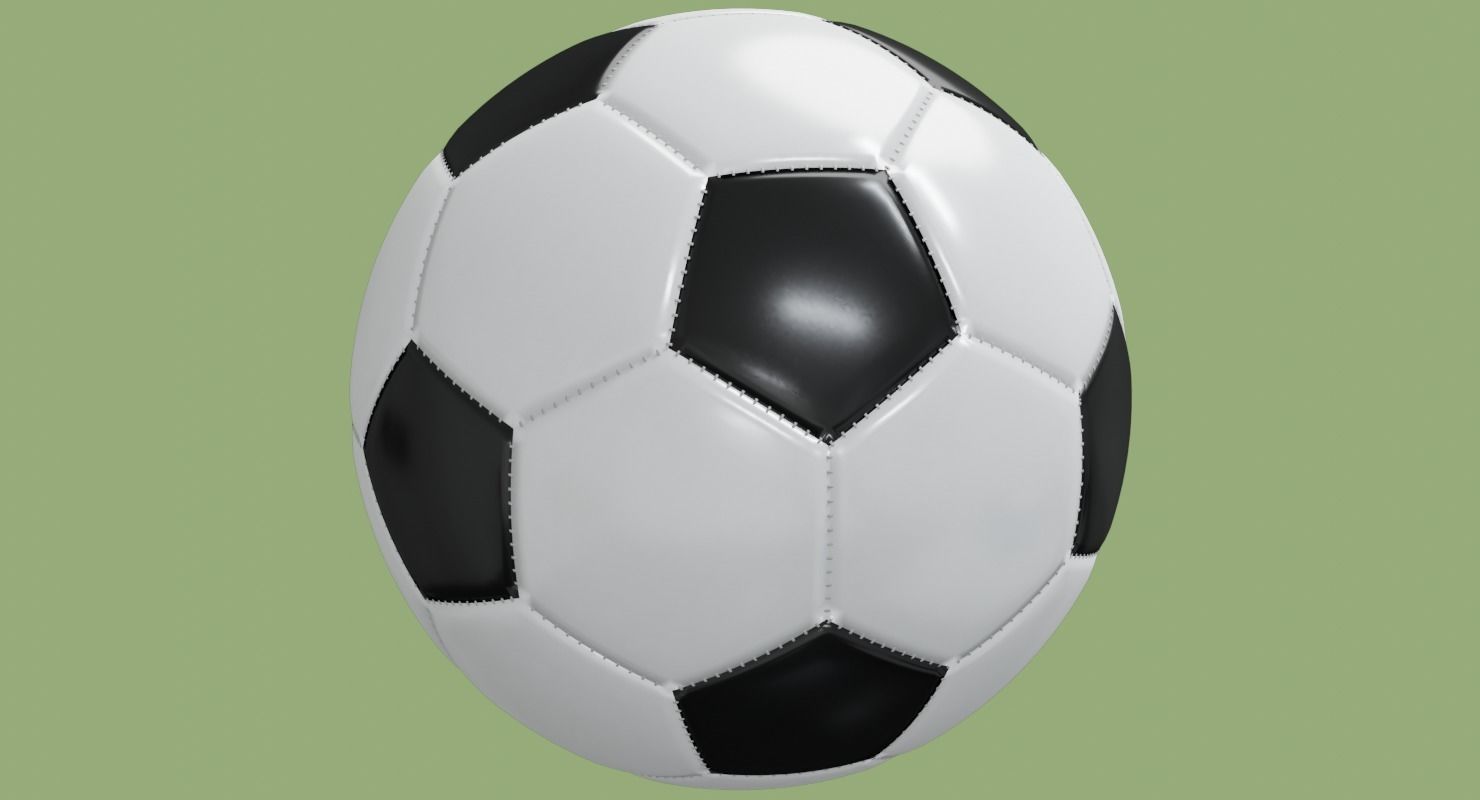 Soccer ball in Blender and other formats 3D model_60
