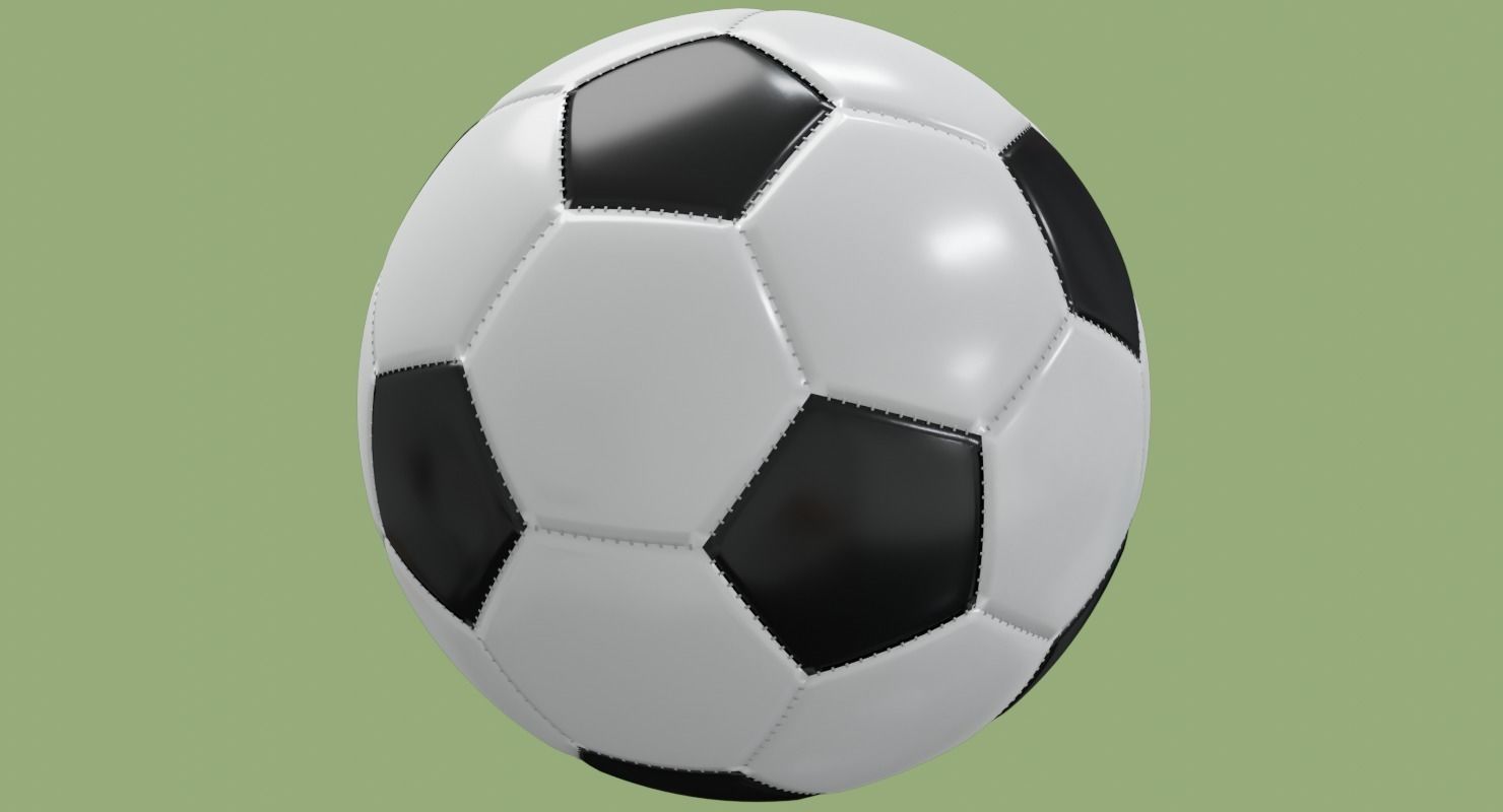 Soccer ball in Blender and other formats 3D model_48