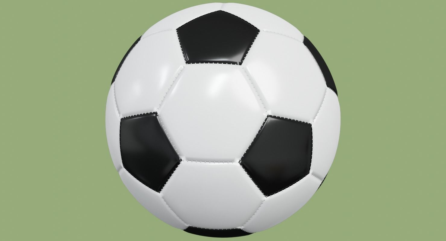 Soccer ball in Blender and other formats 3D model_10