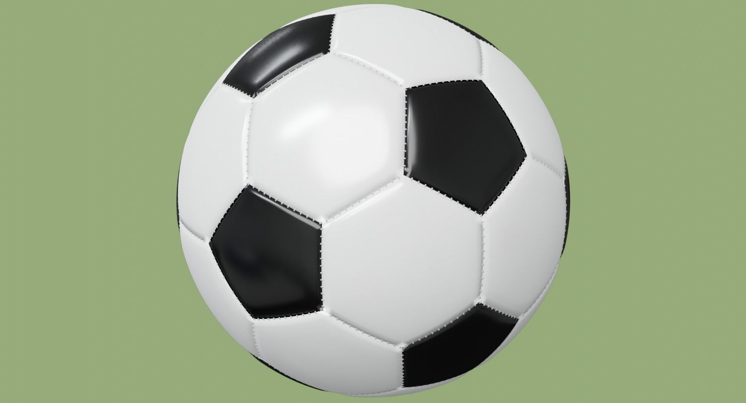 Soccer ball in Blender and other formats 3D model_21