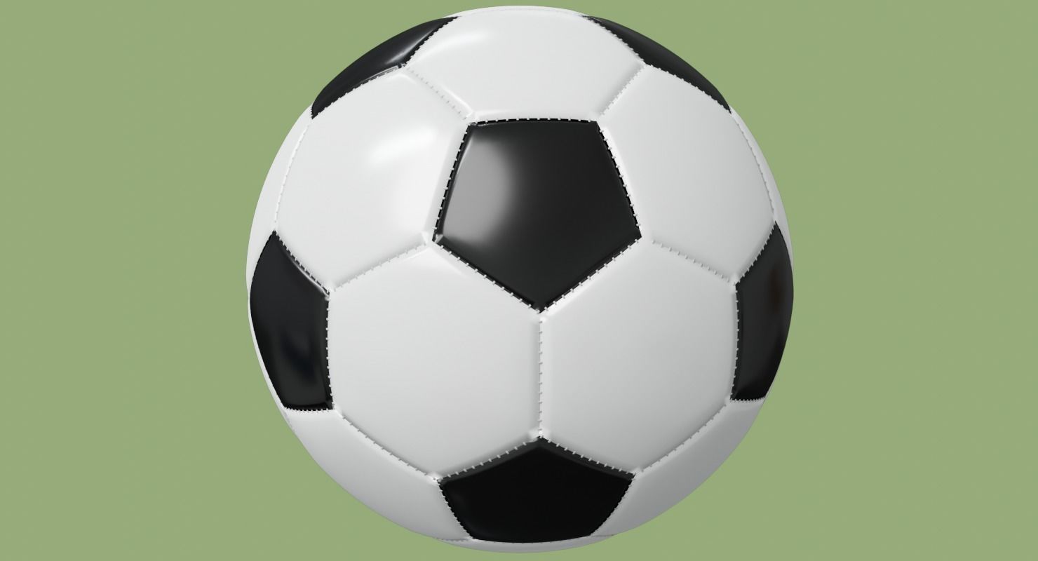 Soccer ball in Blender and other formats 3D model_26