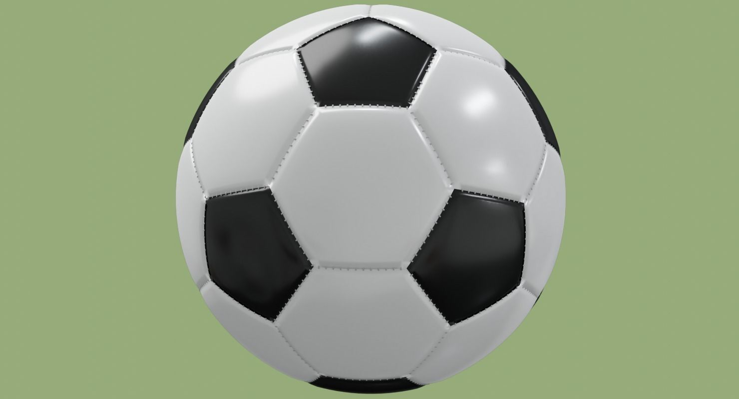 Soccer ball in Blender and other formats 3D model_45