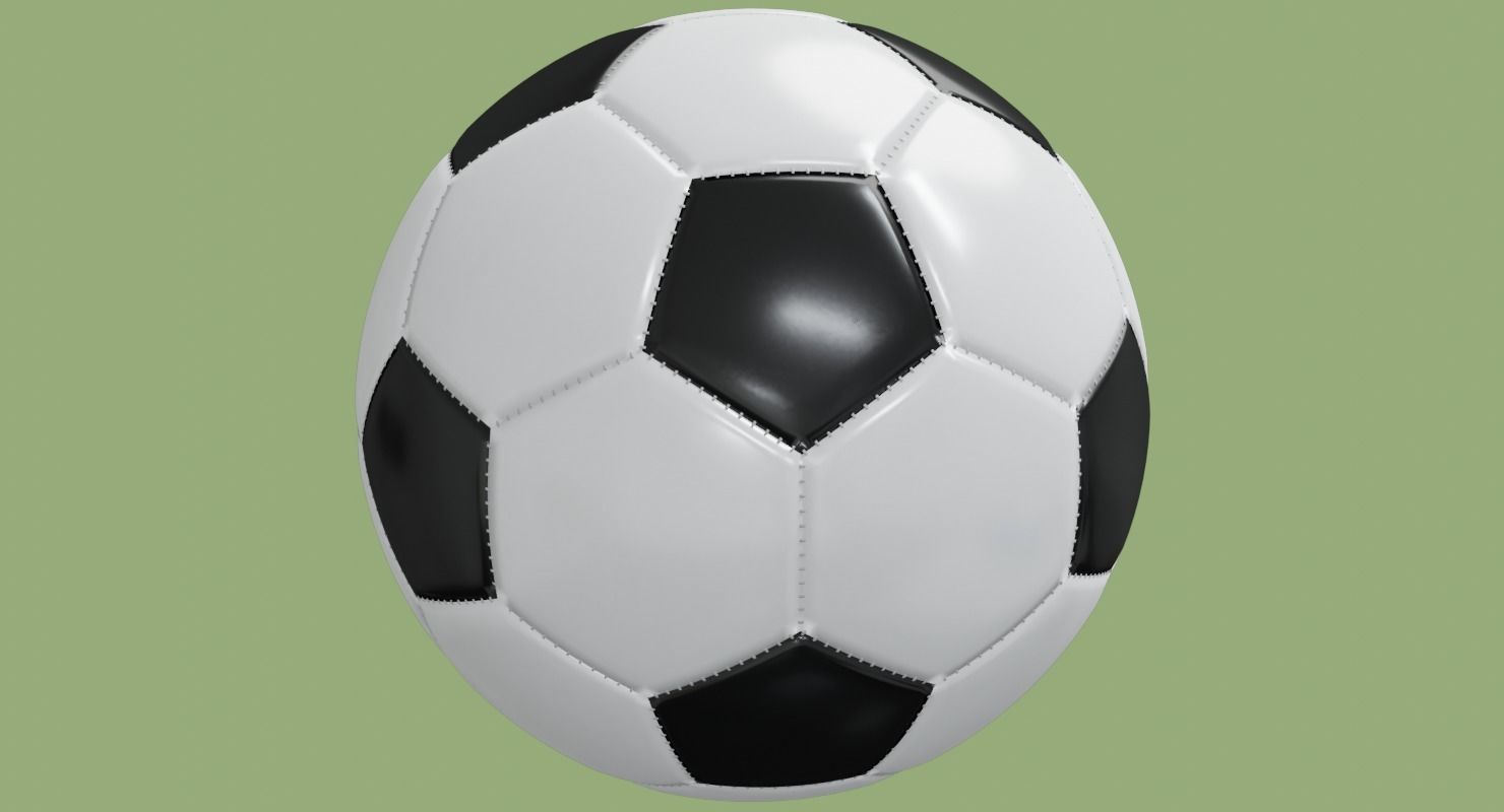 Soccer ball in Blender and other formats 3D model_61