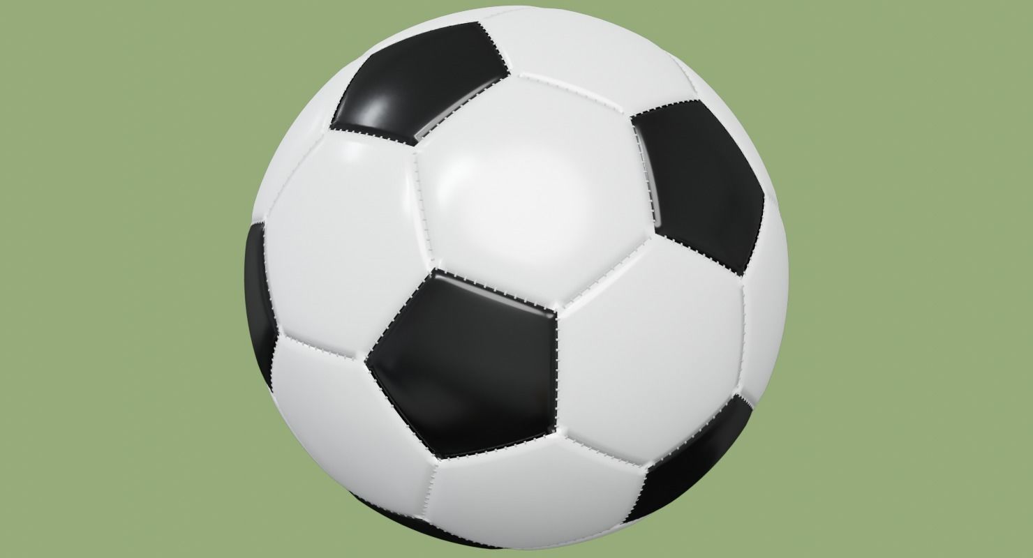 Soccer ball in Blender and other formats 3D model_17