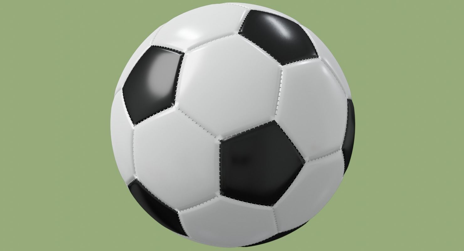 Soccer ball in Blender and other formats 3D model_36