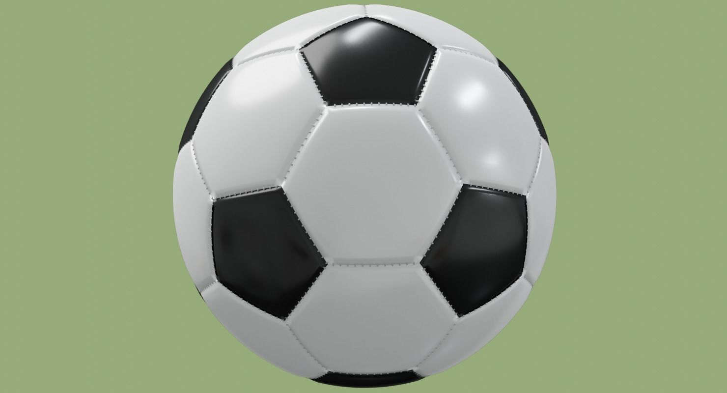 Soccer ball in Blender and other formats 3D model_44