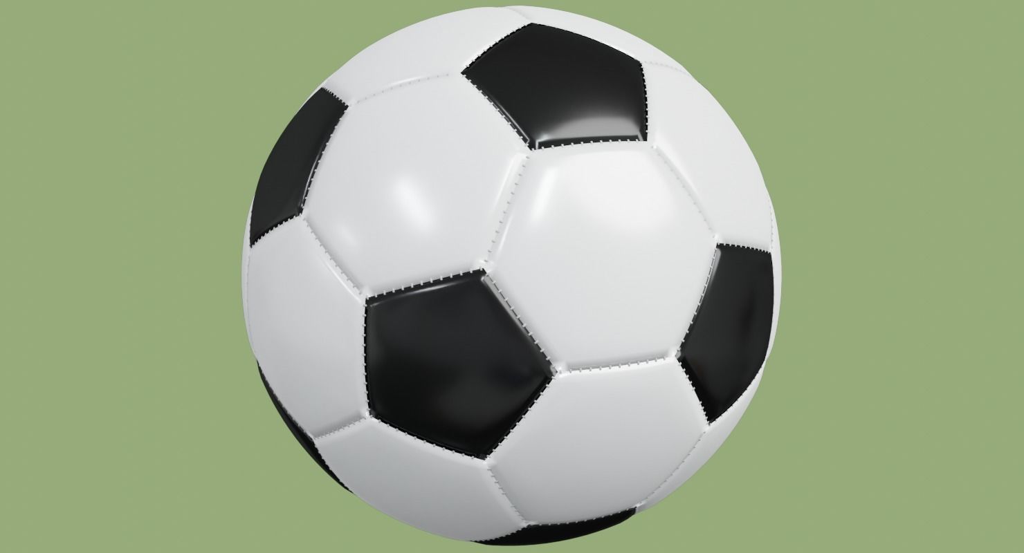 Soccer ball in Blender and other formats 3D model_5