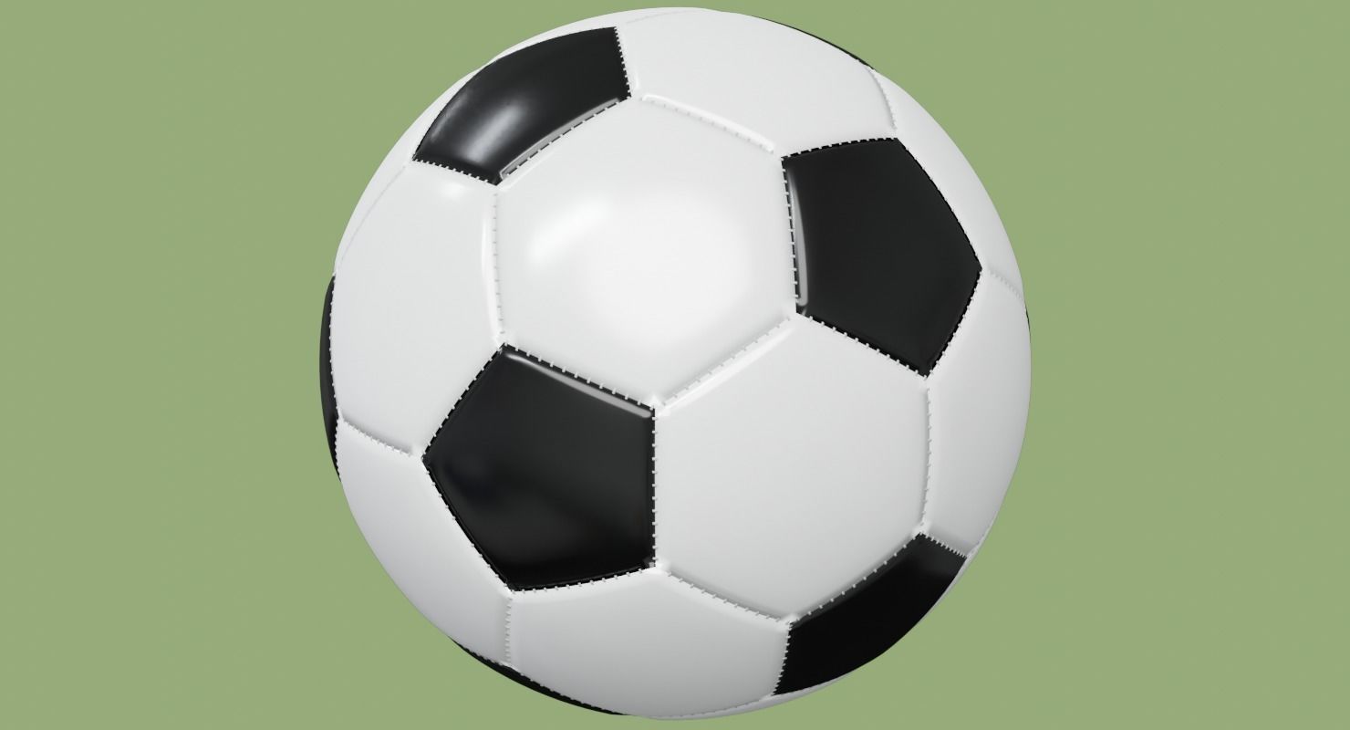 Soccer ball in Blender and other formats 3D model_19