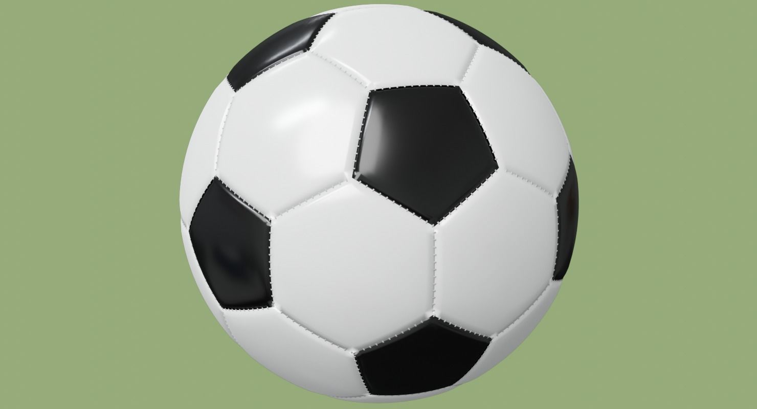 Soccer ball in Blender and other formats 3D model_24